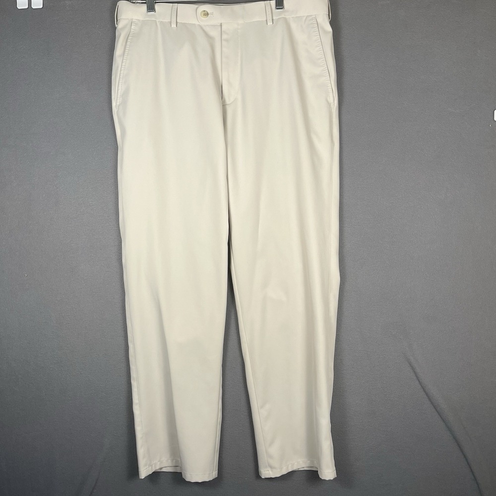 Peter Millar Crown Wicking 35x30 Performance  Pants Beige Golf Preppy